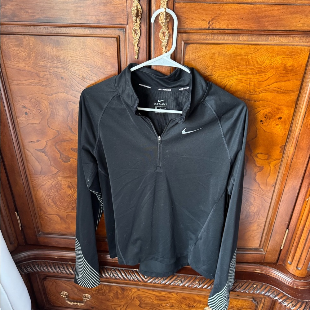 Nike Black Dri-FIT Zip-Front Running Top